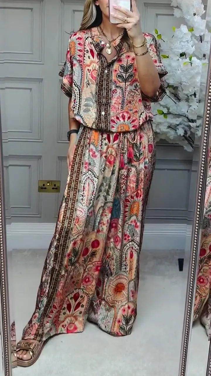 Conjunto Estilo Vintage Estampado