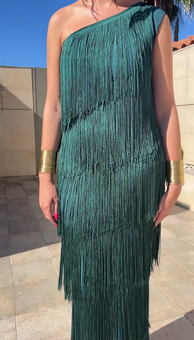 Vestido Fabuloso de Flecos Asia