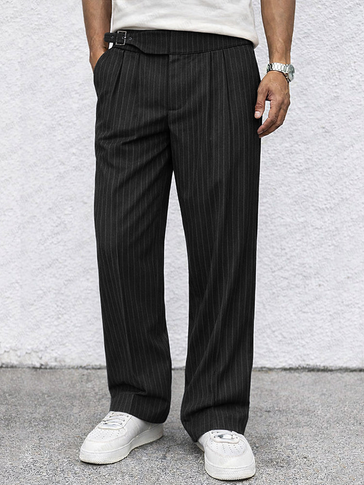 Pantalones Rectos Elegantes a Rayas